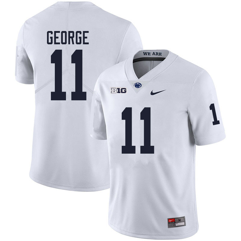 NCAA Nike Men's Penn State Nittany Lions Daniel George #11 College Football Authentic White Stitched Jersey QRV8798LS